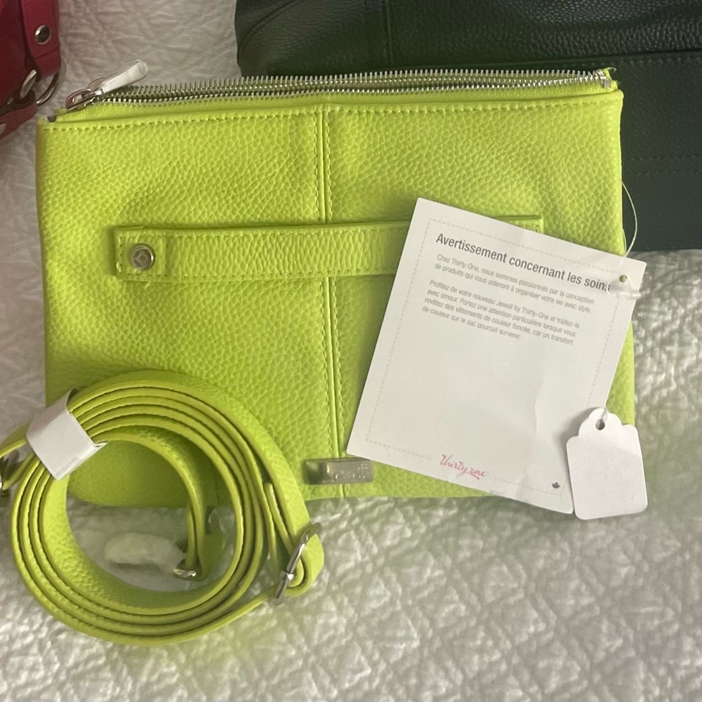 New leather crossbody:wristlet purse